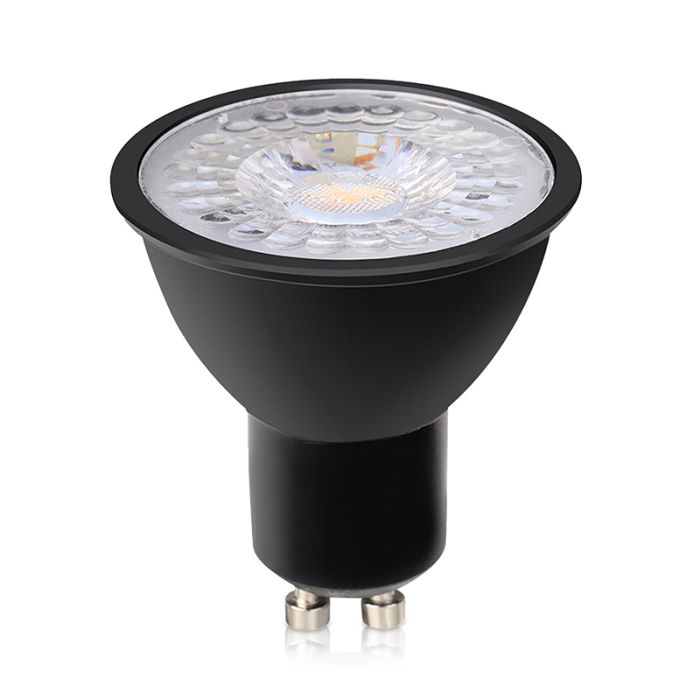 Ampoule LED GU10 gradable Antonie, noir, 3W, 4000K
