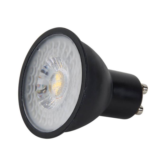 Ampoule LED GU10 gradable Antonie, noir, 3W, 4000K