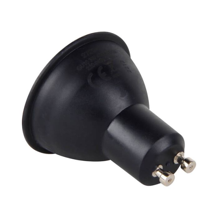Ampoule LED GU10 gradable Antonie, noir, 3W, 4000K