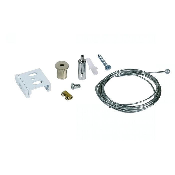 Kit de suspension pour éclairage sur rail triphasé, 3 mètres, blanc, Pro