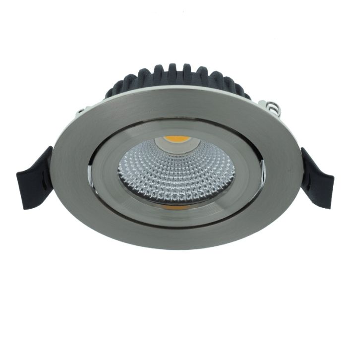 Downlight argenté en aluminium, Wimke, 5W, dim to warm LED, IP44