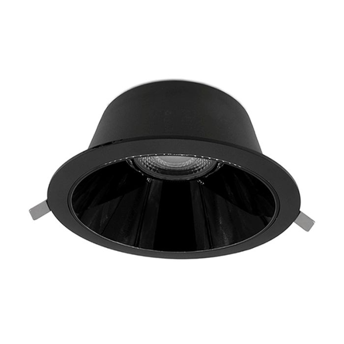 Downlight noir en aluminium, Maud, 20W, white switch LED, IP22