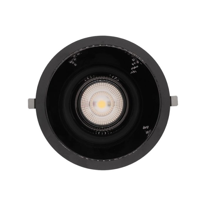 Downlight noir en aluminium, Maud, 20W, white switch LED, IP22