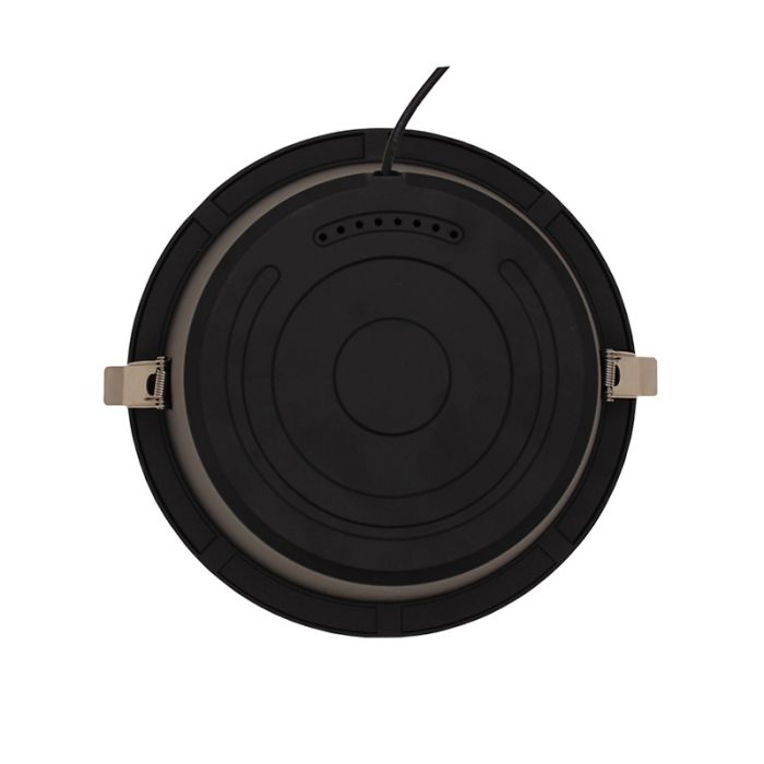 Downlight noir en aluminium, Maud, 20W, white switch LED, IP22