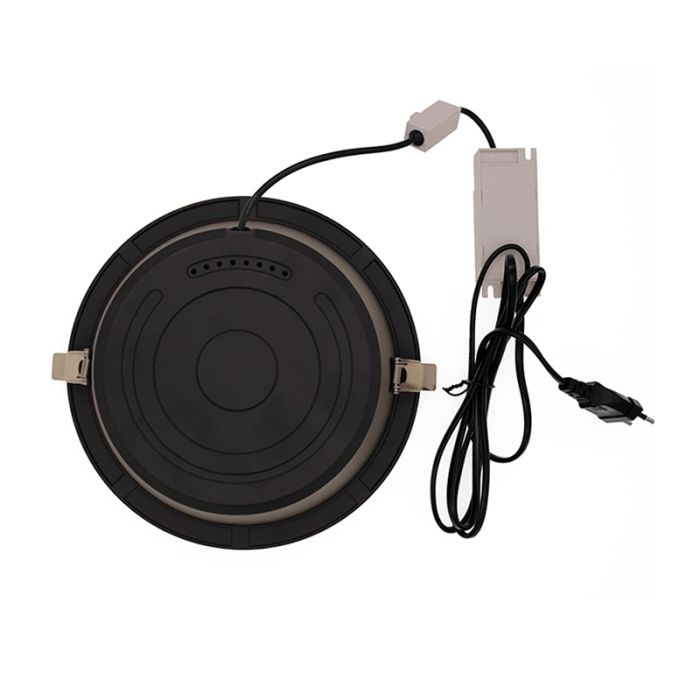 Downlight noir en aluminium, Maud, 20W, white switch LED, IP22