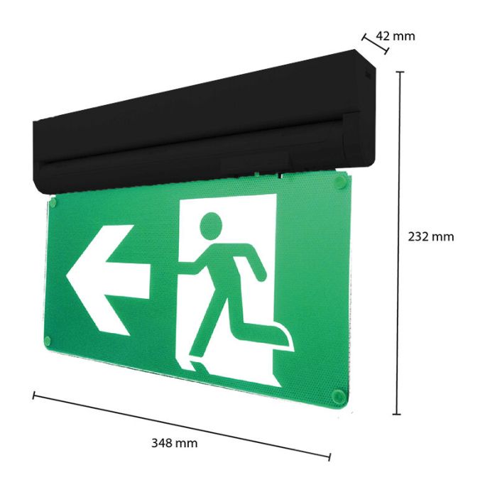 Éclairage de secours Erno - 3,5W - IP20 - noir