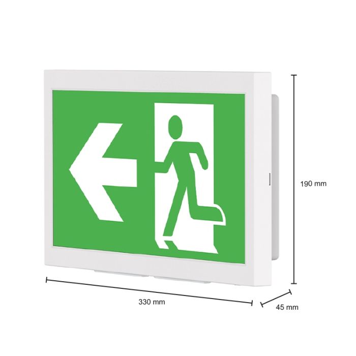 Éclairage de secours mural/en saillie, 3W, LED 6000K, IP40