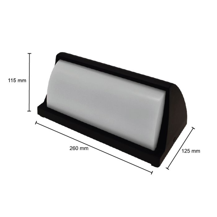 Luminaire extérieur noir en aluminium, Rajko, 12W, 3000K LED, IP54