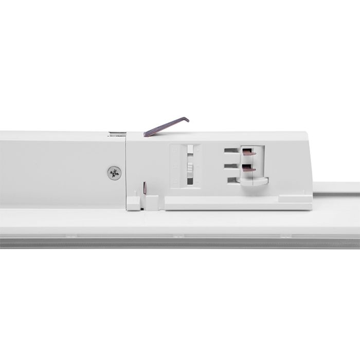 Luminaire sur rail triphasé blanc Tora, 35W, interrupteur blanc, 60 cm, Pro