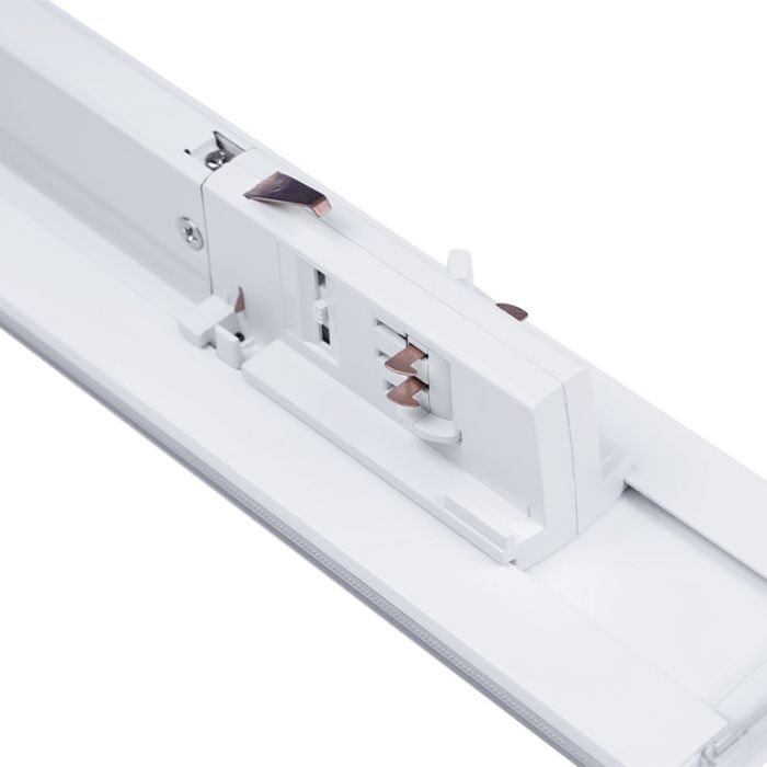Luminaire sur rail triphasé blanc Tora, 35W, interrupteur blanc, 60 cm, Pro