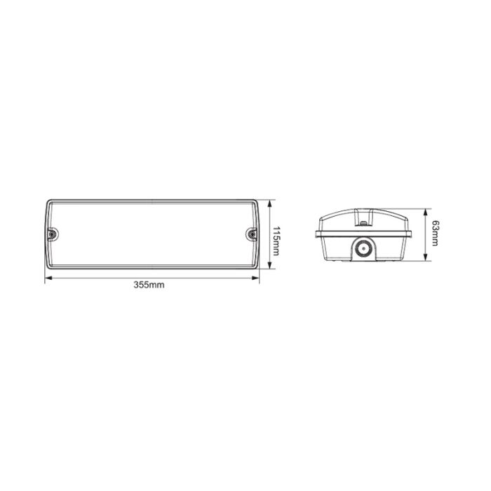 Luminaire escalier blanc en plastique, Pedram, 4W, blanc chaud à froid réglable LED, IP66