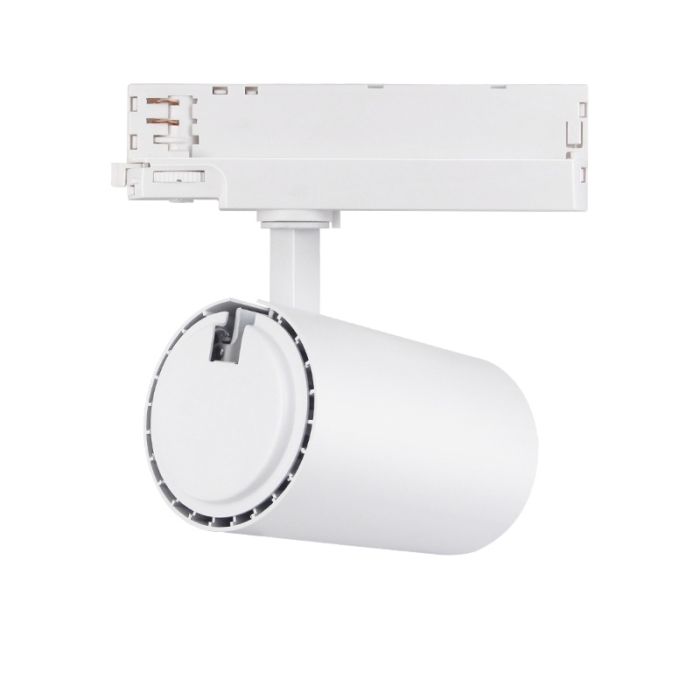 Spot de système de rail triphasé blanc, Rozina, 10W/20W/30W, white switch LED
