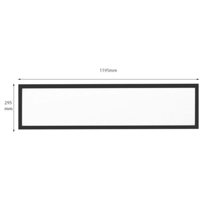 Panneau LED noir 30x120 - 125 lm/W - UGR<22 - blanc réglable