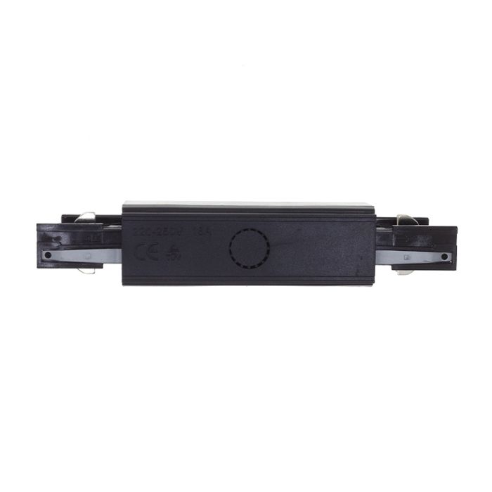 Connecteur en forme de I pour éclairage sur rail triphasé, noir, Pro