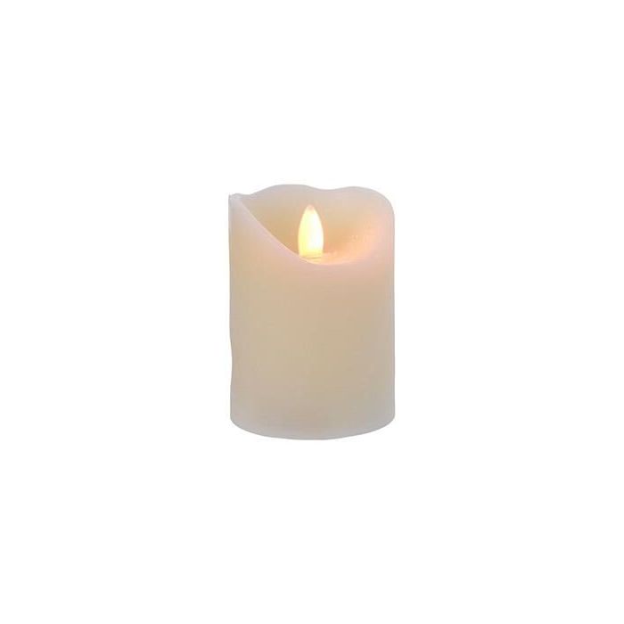 Bougie scintillante LED 17 cm, crème