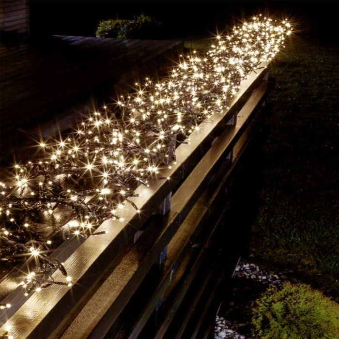 Éclairage de cluster de 43m 576 led blanc chaud 8 positions