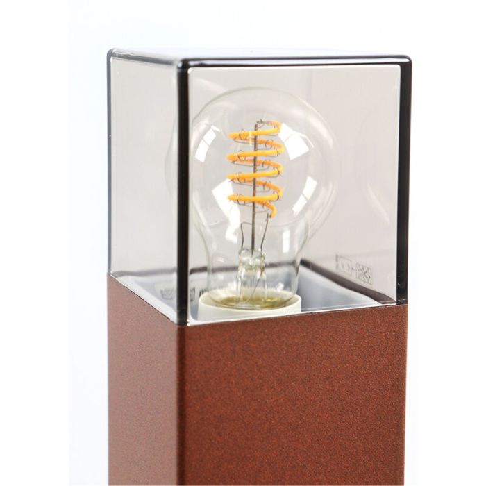 Luminaire extérieur couleur rouille moderne, Sanel, IP44