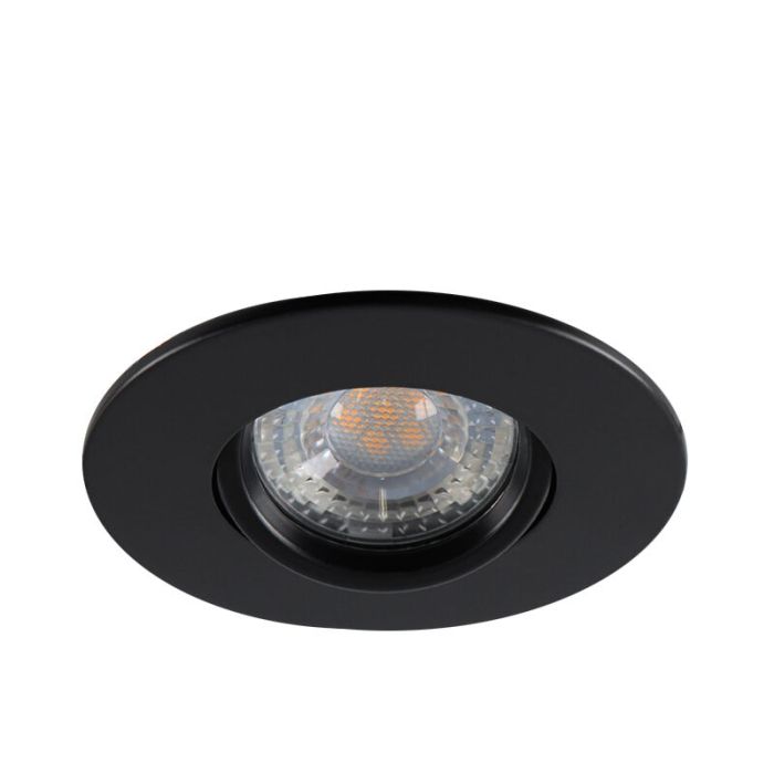 Spot encastré salle de bain noir moderne, Jill, IP44