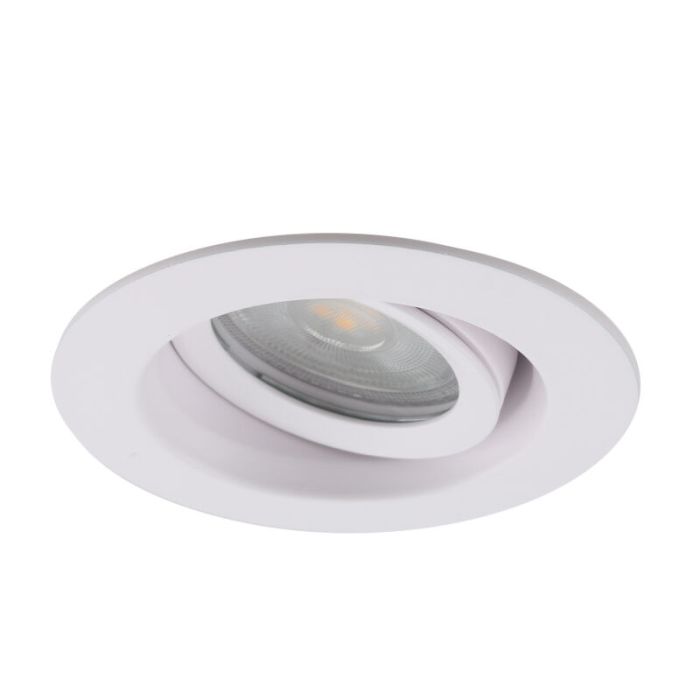 Spot encastré salle de bain blanc en aluminium, Jorin, IP65