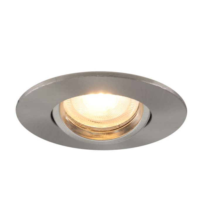 Spot encastré salle de bain nickel en aluminium, Jill, IP44