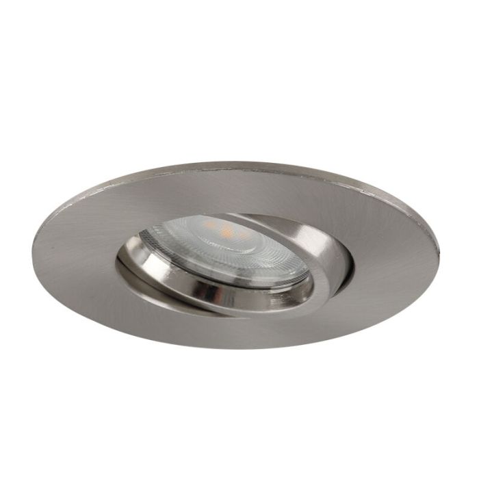 Spot encastré salle de bain nickel en aluminium, Jill, IP44
