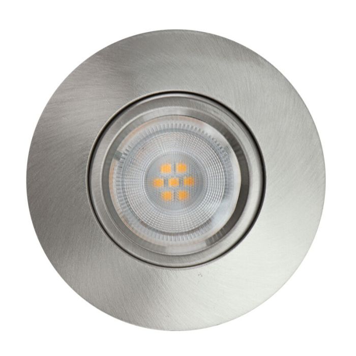 Spot encastré salle de bain nickel en aluminium, Jill, IP44