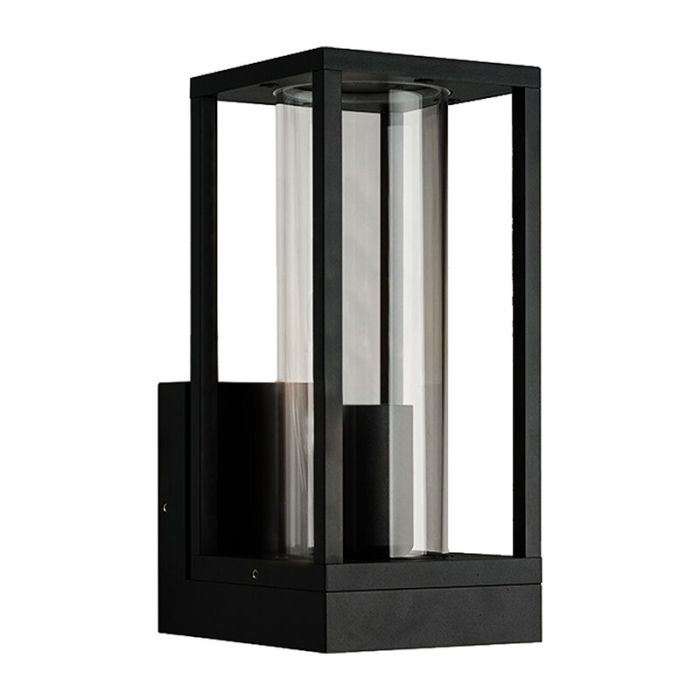 Luminaire extérieur noire en aluminium, Nadja, IP44