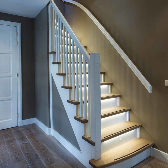Set de bandes LED escalier dimmable, 15 bandes LED 2700K
