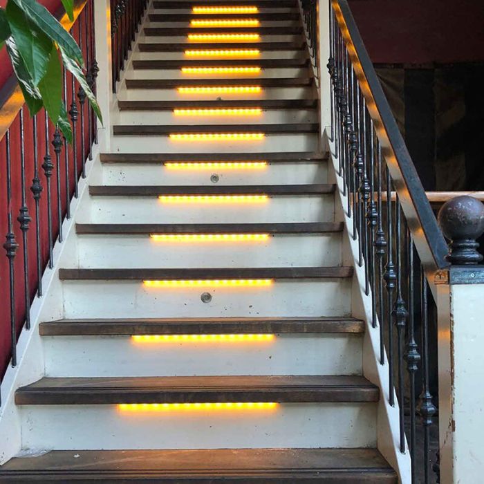 Set de bandes LED escalier dimmable, 15 bandes LED 2700K
