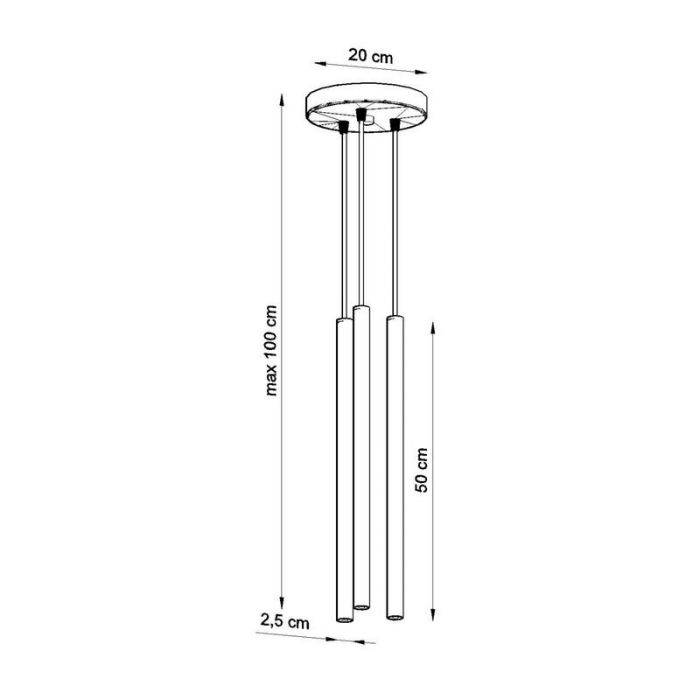 Suspension en aluminium blanche, Hillary