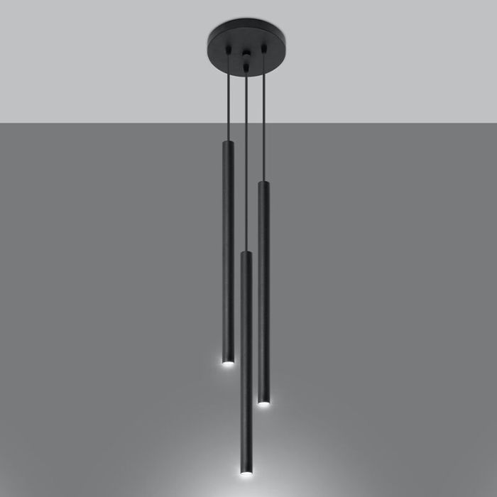 Suspension en aluminium noire, Hillary