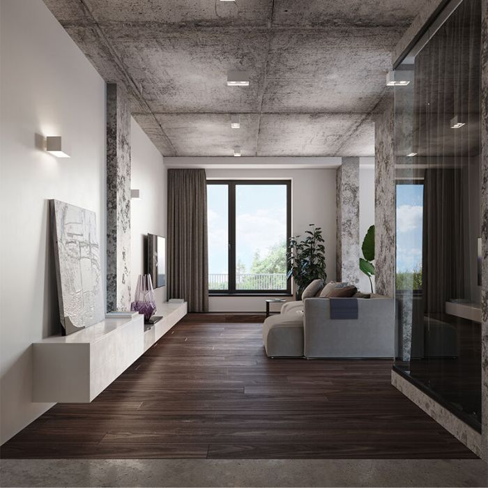 Applique up and down en aluminium blanche, Andro
