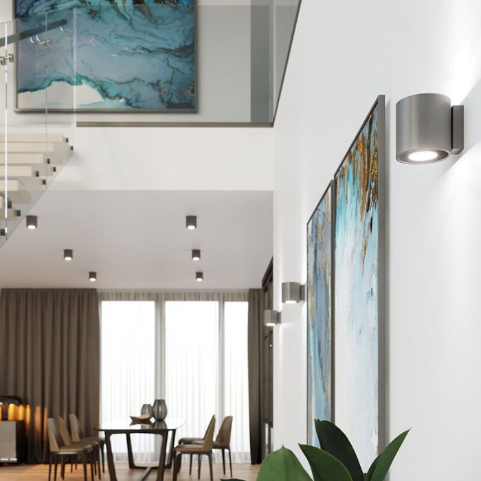 Applique up and down en aluminium anthracite, Amely