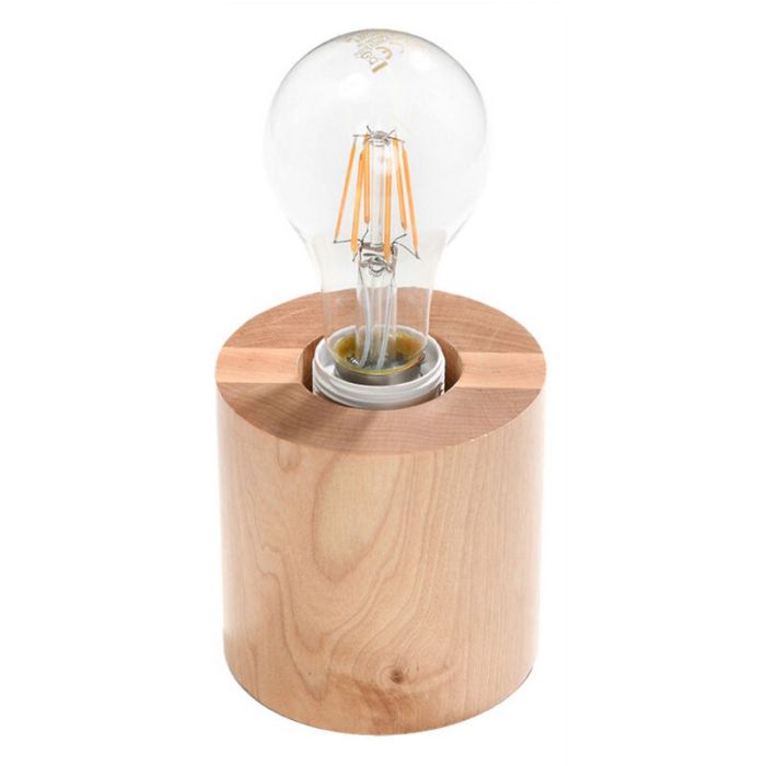 Lampe de table en bois marronne, Anela