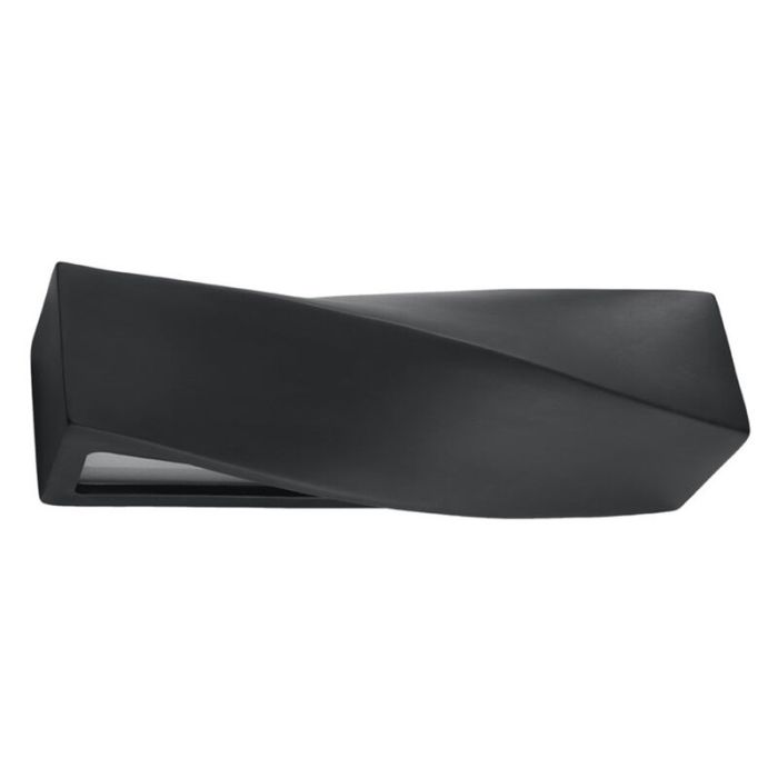 Applique up and down en verre noire, Annick