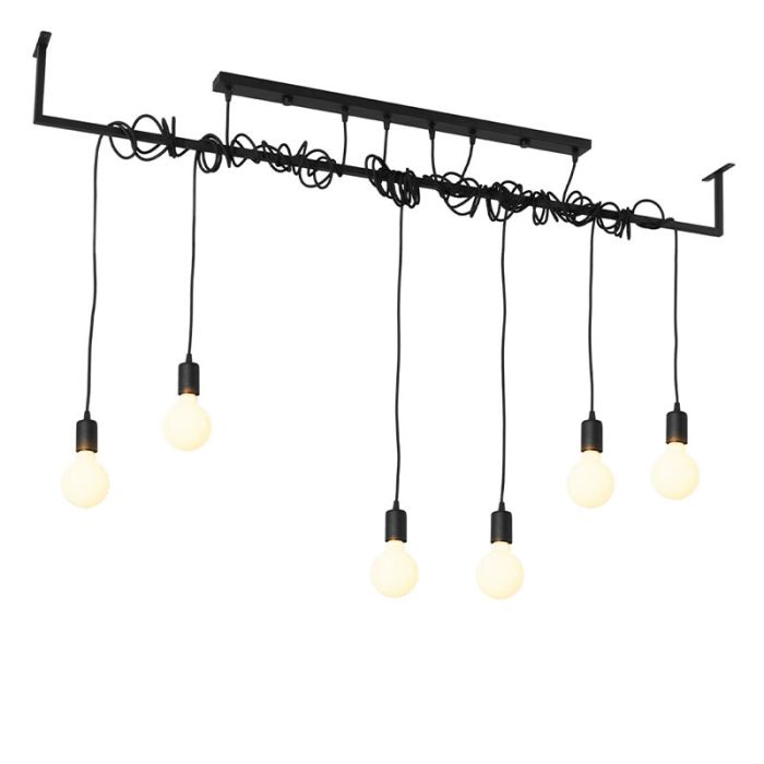 Suspension en acier noire, Lauraine