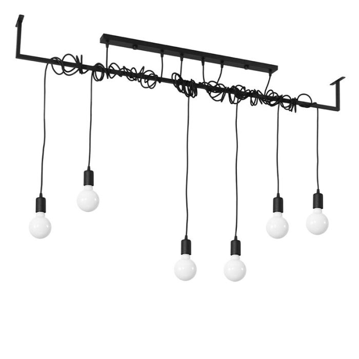 Suspension en acier noire, Lauraine
