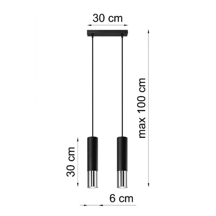 Suspension en aluminium chromée, Hediye