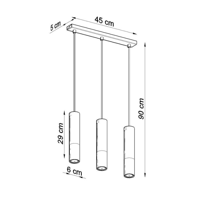 Suspension en aluminium chromée, Hediye