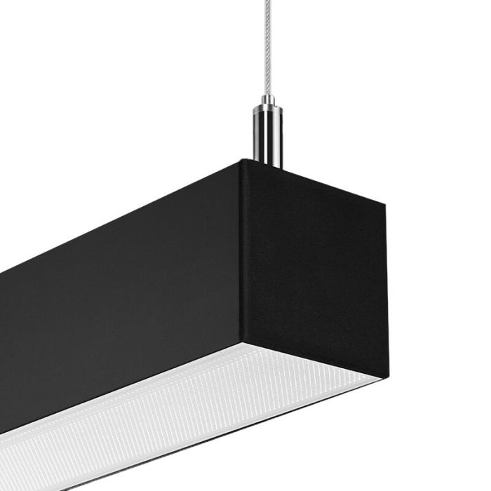 Suspension en aluminium noire, Mascha, 22W, 3000K LED