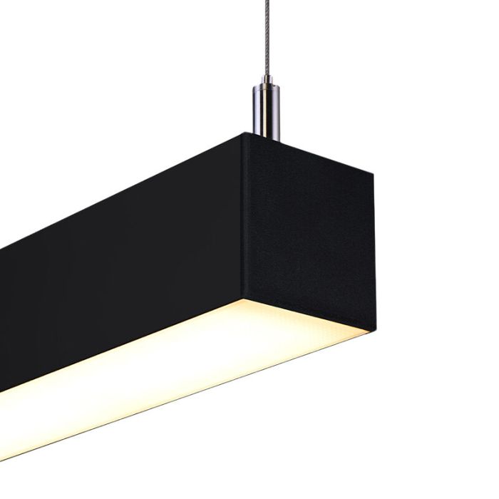Suspension en aluminium noire, Mascha, 31W, 3000K LED