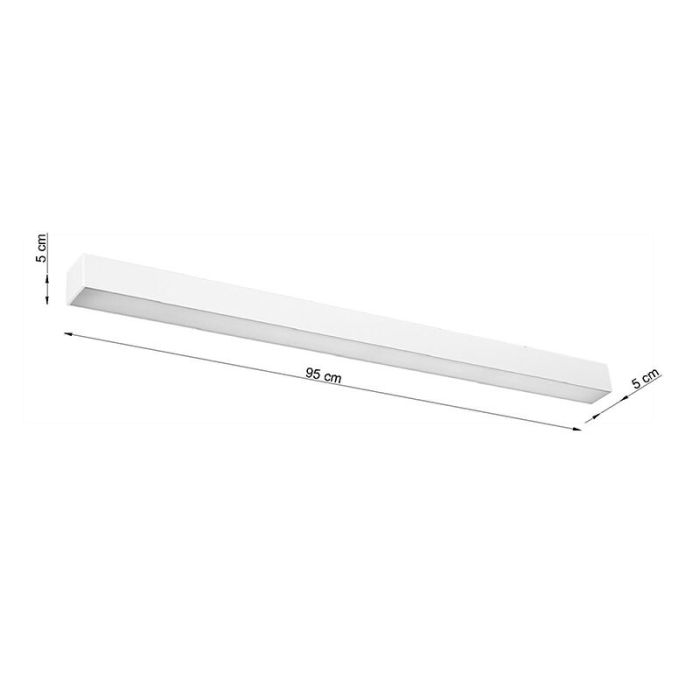 Plafonnier en aluminium blanc, Mascha, 31W, 3000K LED