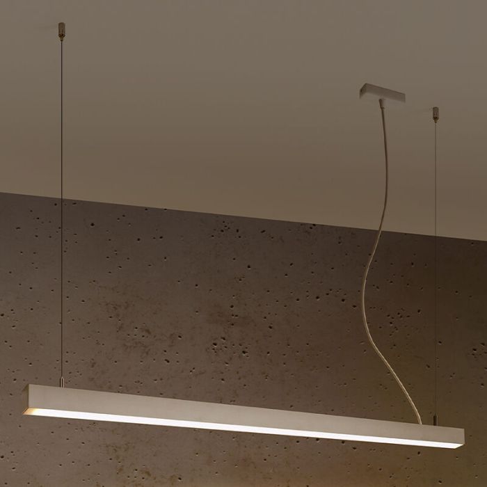 Suspension en aluminium blanche, Mascha, 38W, 3000K LED