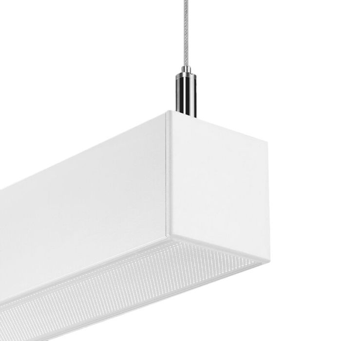 Suspension en aluminium blanche, Mascha, 38W, 3000K LED