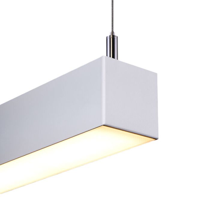 Suspension en aluminium blanche, Mascha, 38W, 3000K LED