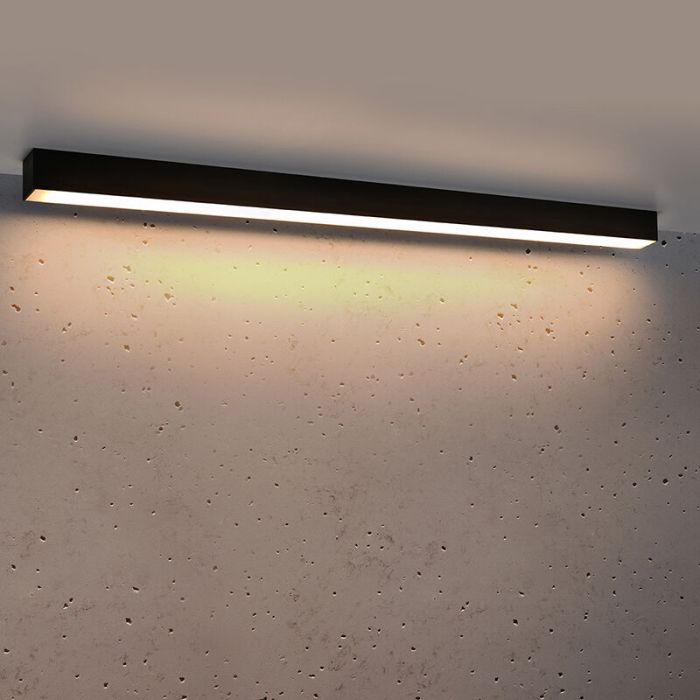 Plafonnier en aluminium noir, Mascha, 38W, 3000K LED