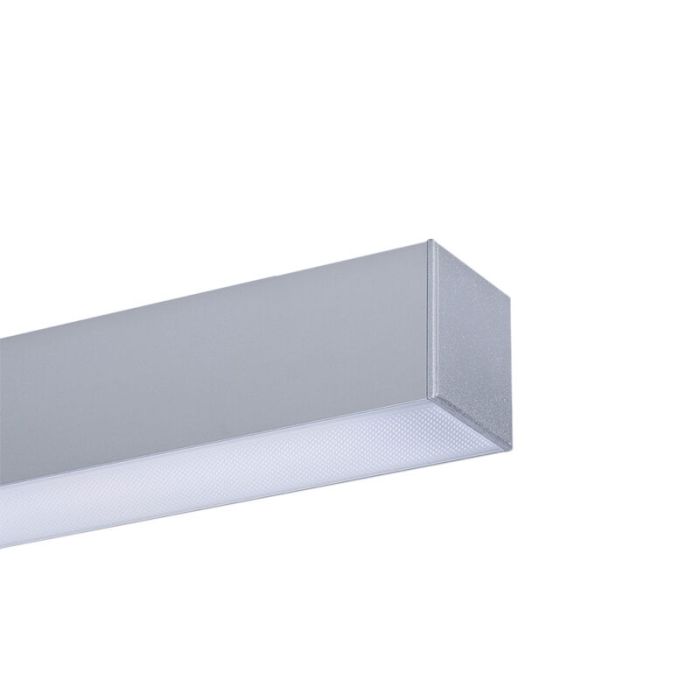 Plafonnier en aluminium gris, Mascha, 48W, 3000K LED