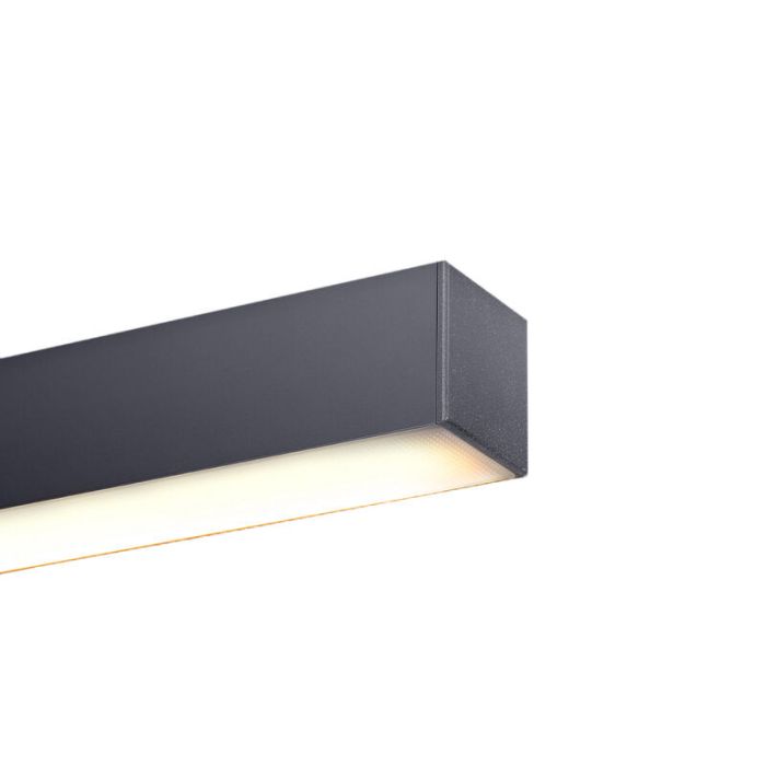 Plafonnier en aluminium gris, Mascha, 48W, 3000K LED