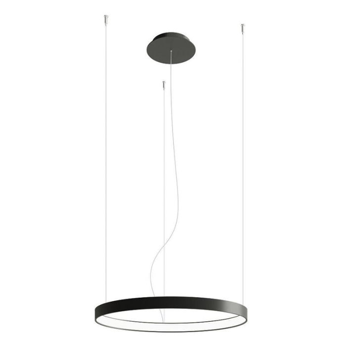 Suspension en aluminium noire, Ringo, 30W, 3000K LED