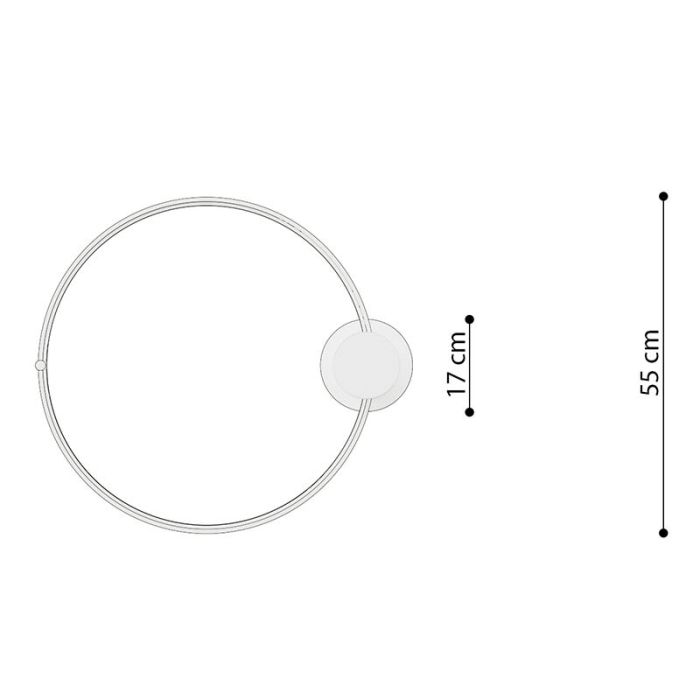 Lampe plafond en aluminium noire, Ringo, 30W, 3000K LED